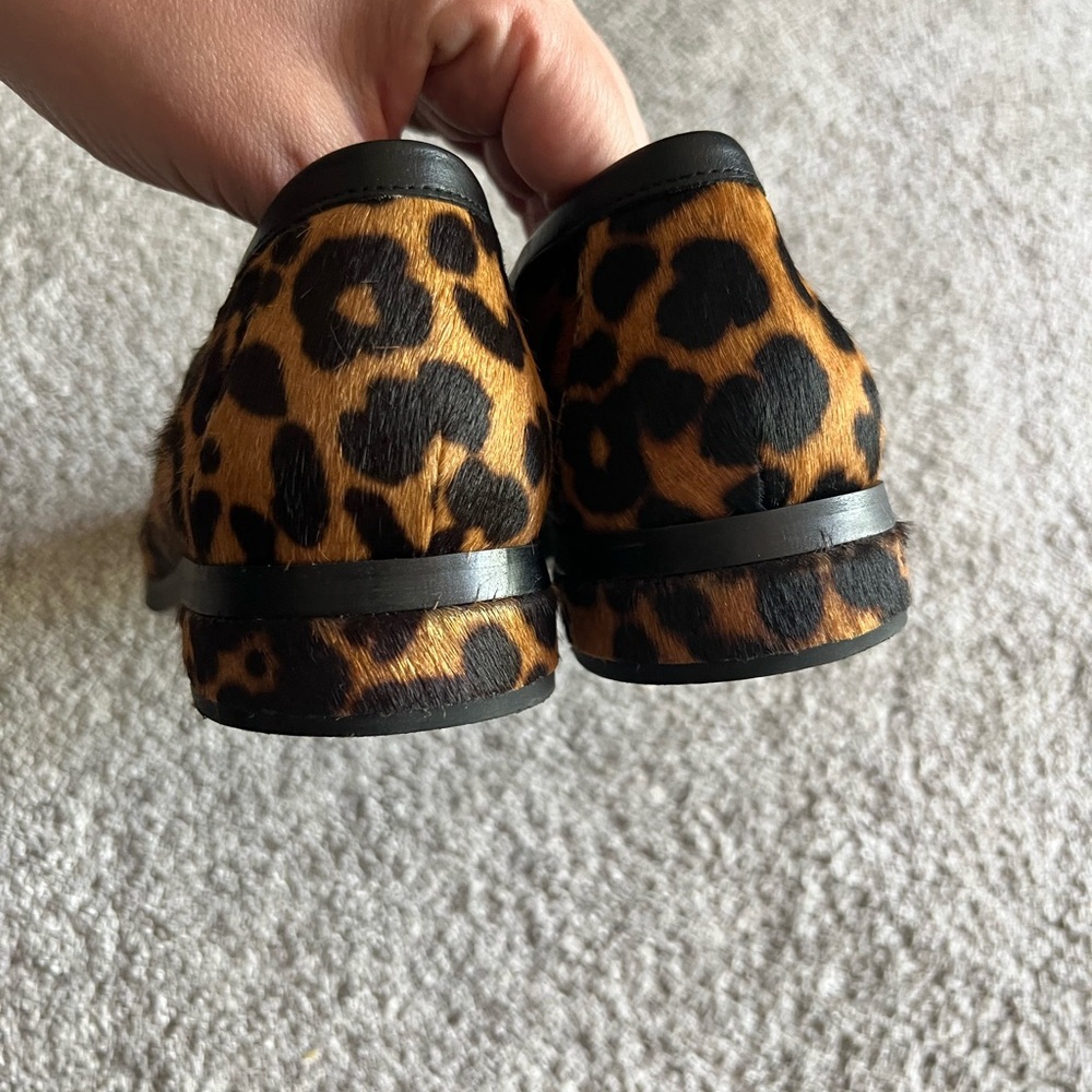 Vionic Leopard Print Brown Pony Hair Loafers - Picture 3 of 5